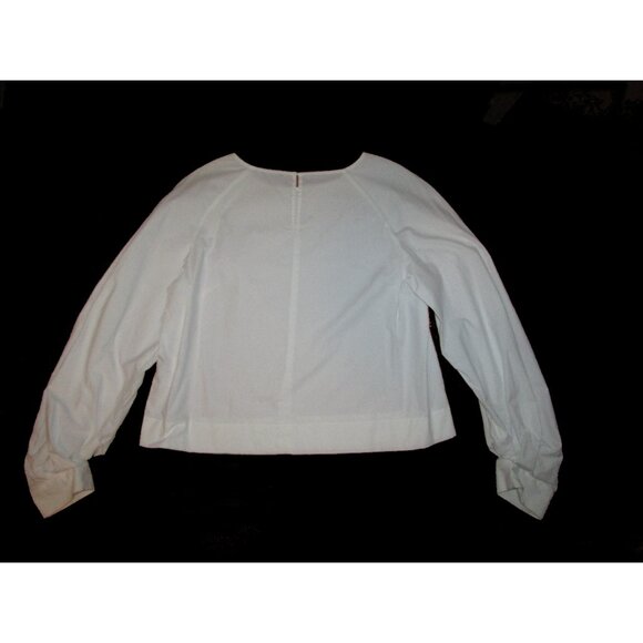 Aritzia Babaton White Niki Blouse - Sz Large - Picture 9 of 11